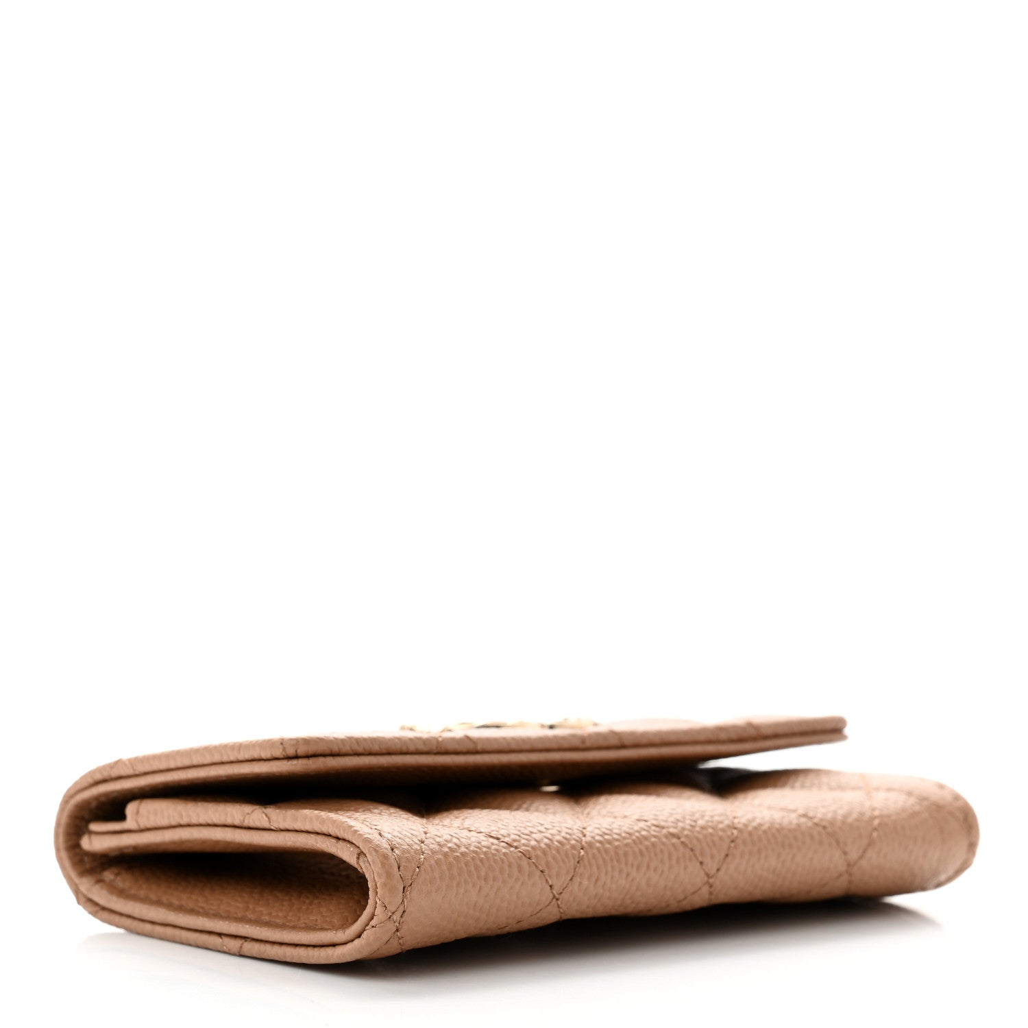 Chanel Caviar Quilted Multi Chain CC Flap Card Holder Beige 4 of 8