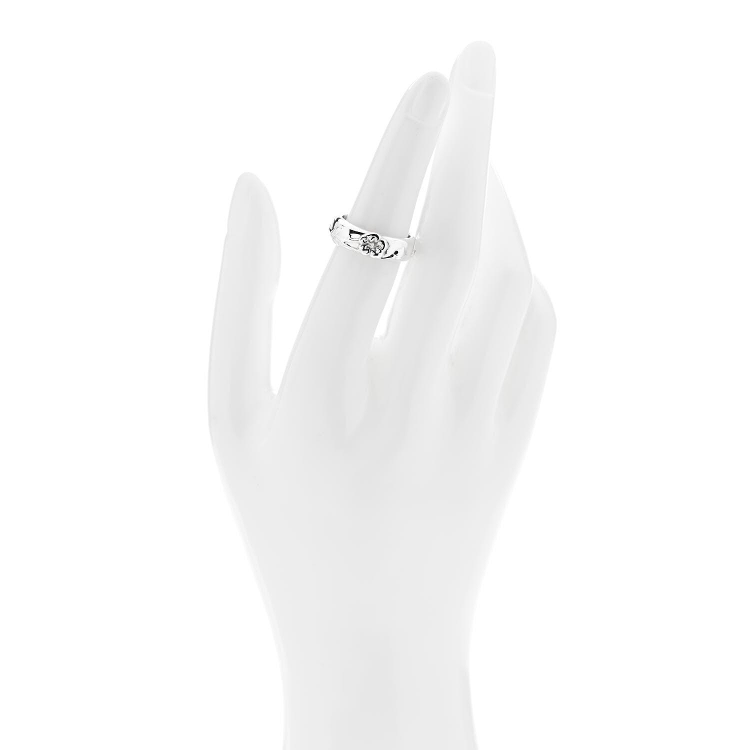 Tiffany Sterling Silver Flower Ring 51 5.75 2 of 5