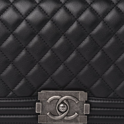 Chanel Calfskin Quilted Medium Boy Flap Black 10 of 11