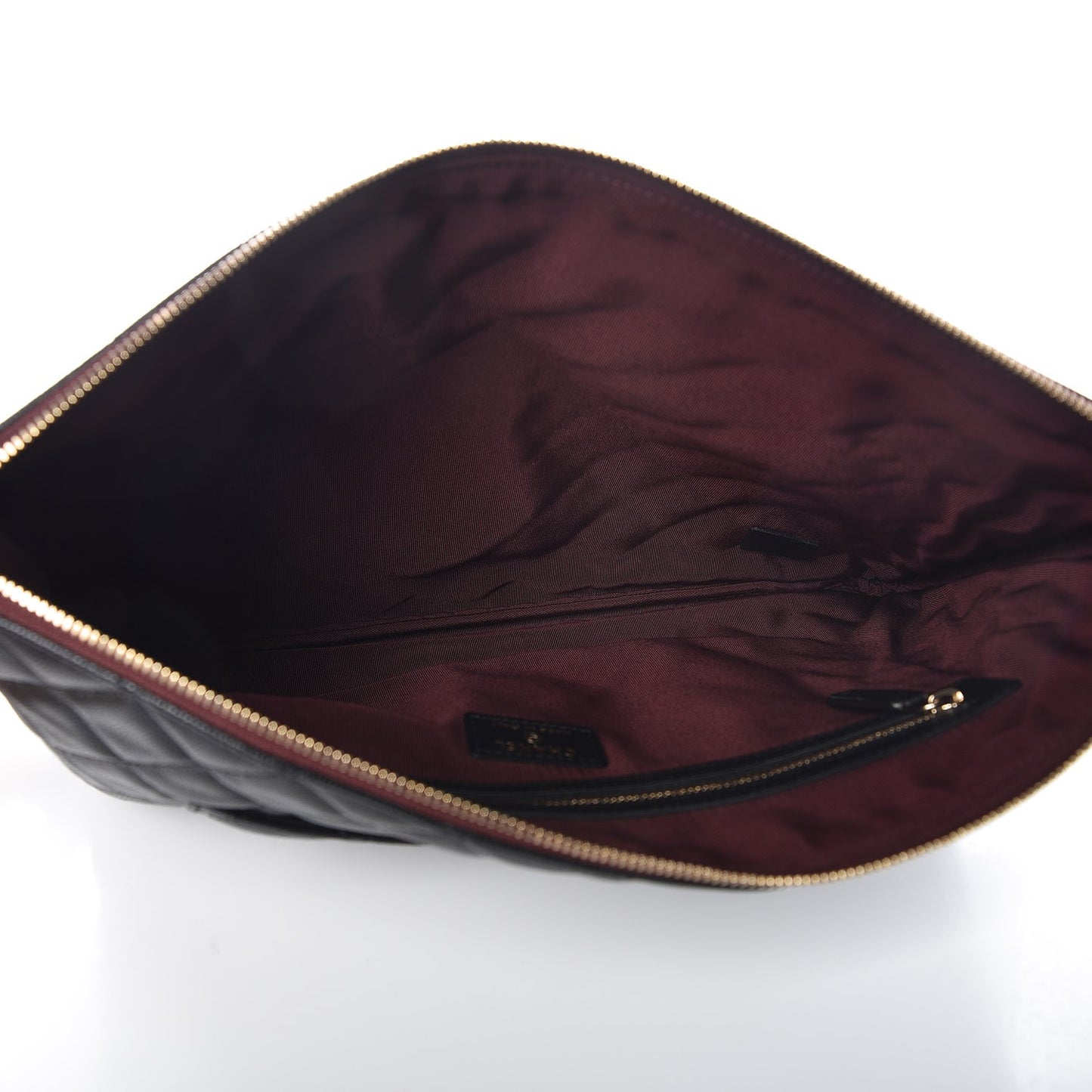 Caviar Quilted Large Cosmetic Case Black