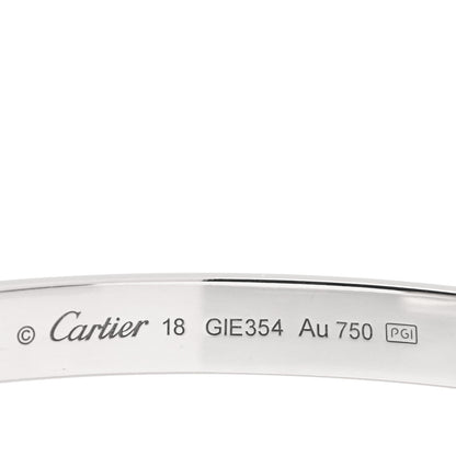 Cartier 18K White Gold LOVE Cuff Bracelet 18 3 of 3