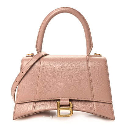 Balenciaga Grained Calfskin Small Hourglass Top Handle Bag Nude Beige 1 of 10