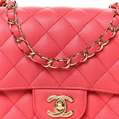 Chanel Caviar Quilted Mini Square Flap Pink 9 of 12
