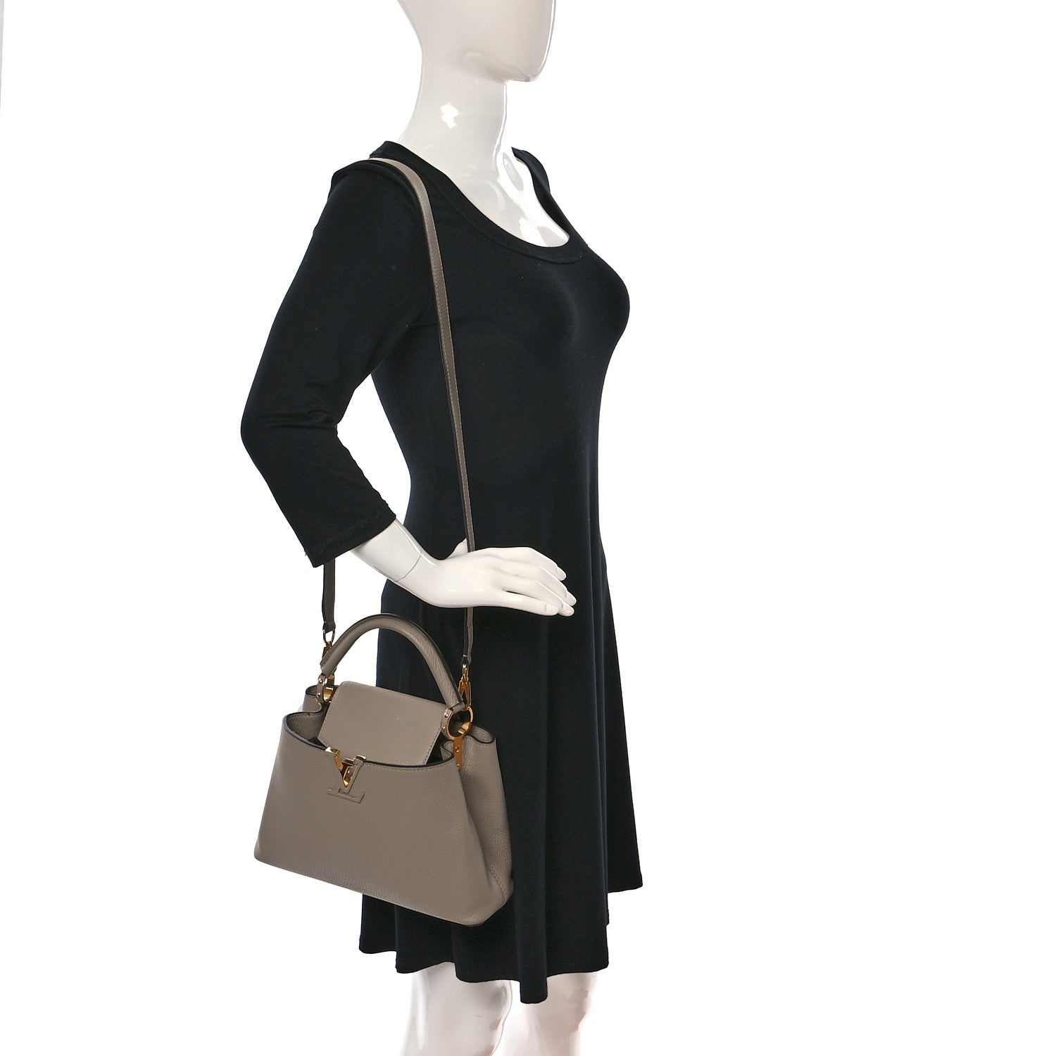 Louis Vuitton Taurillon Capucines PM Galet 2 of 11