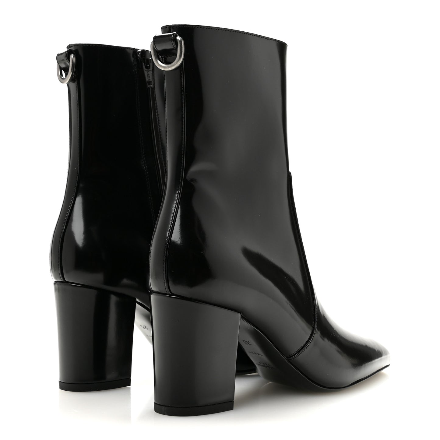 Vitello Marilyn Betty 70 Ankle Zip Boots 35 Black