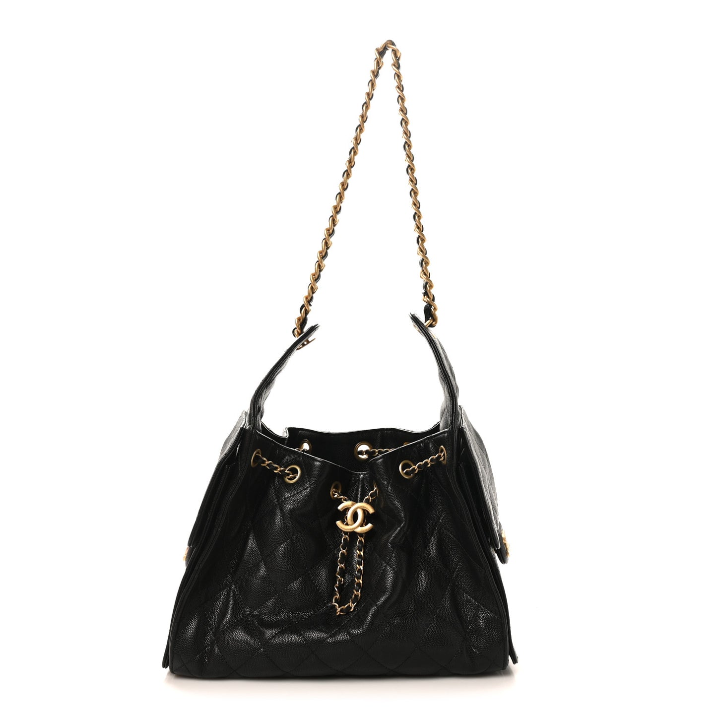 Caviar Quilted Small Chanel 25 Handbag Black