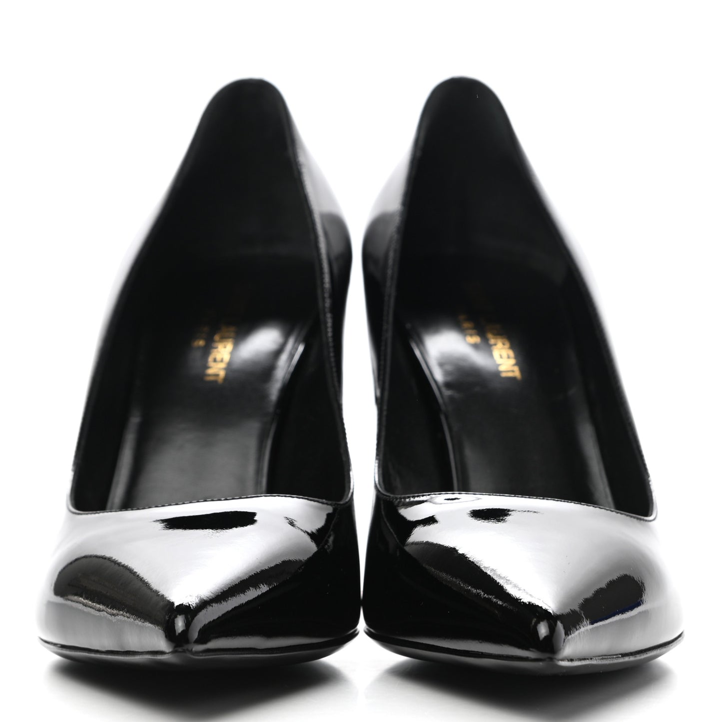 Patent Calfskin Anja 85 Pumps 40.5 Black