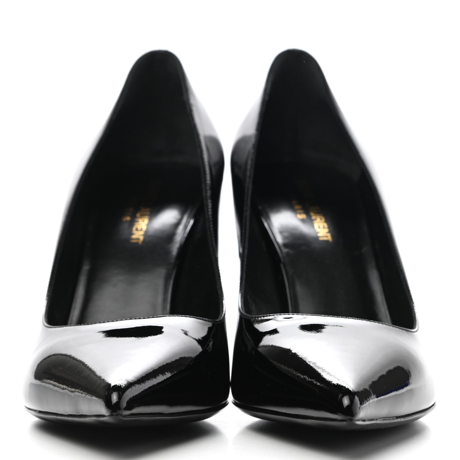 Saint Laurent Patent Calfskin Anja 85 Pumps 40.5 Black 2 of 11