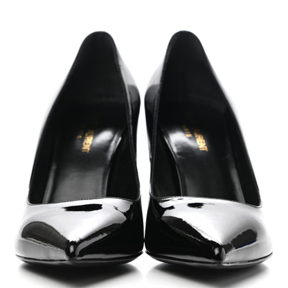 Saint Laurent Patent Calfskin Anja 85 Pumps 40.5 Black 2 of 11