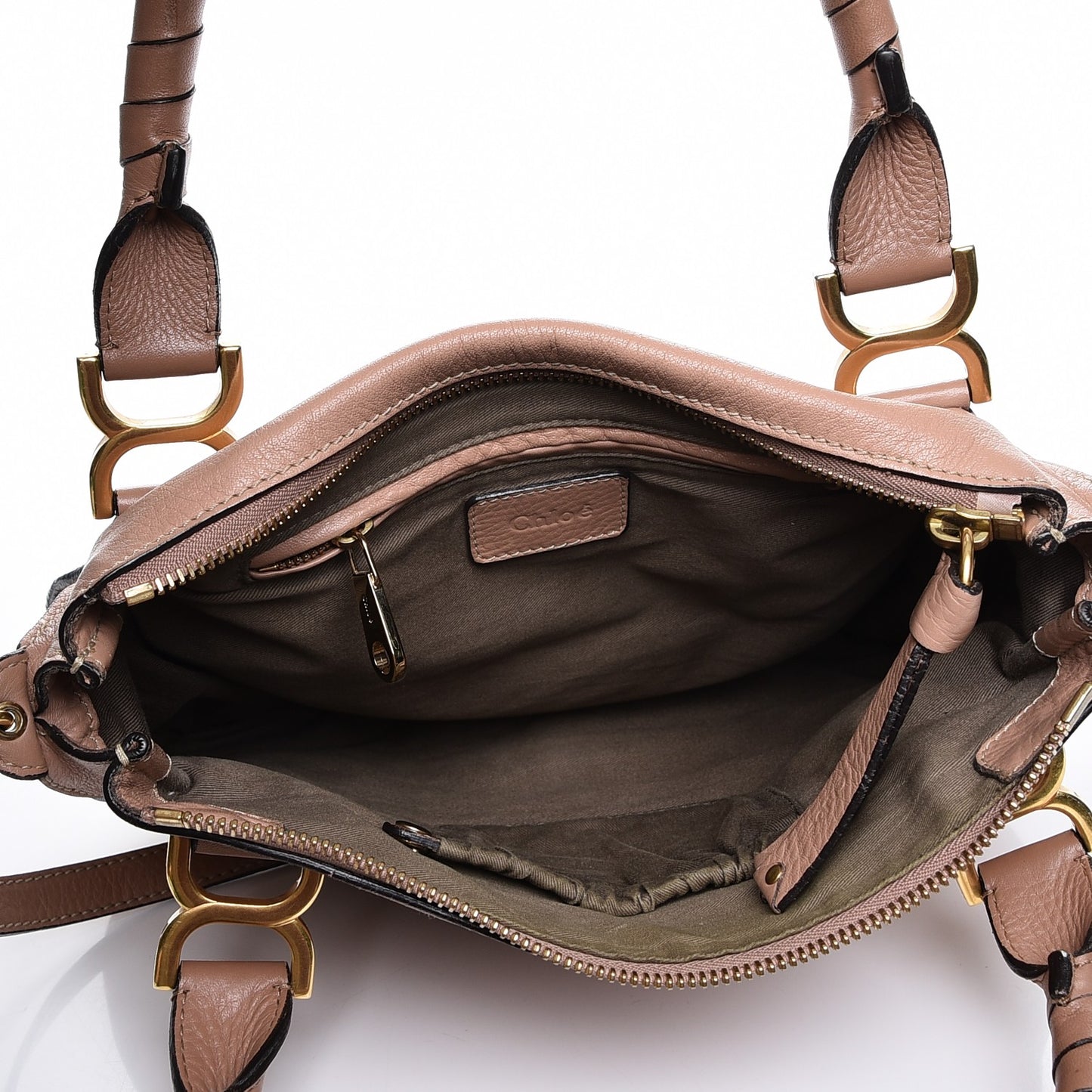 Calfskin Small Marcie Satchel Blush Nude