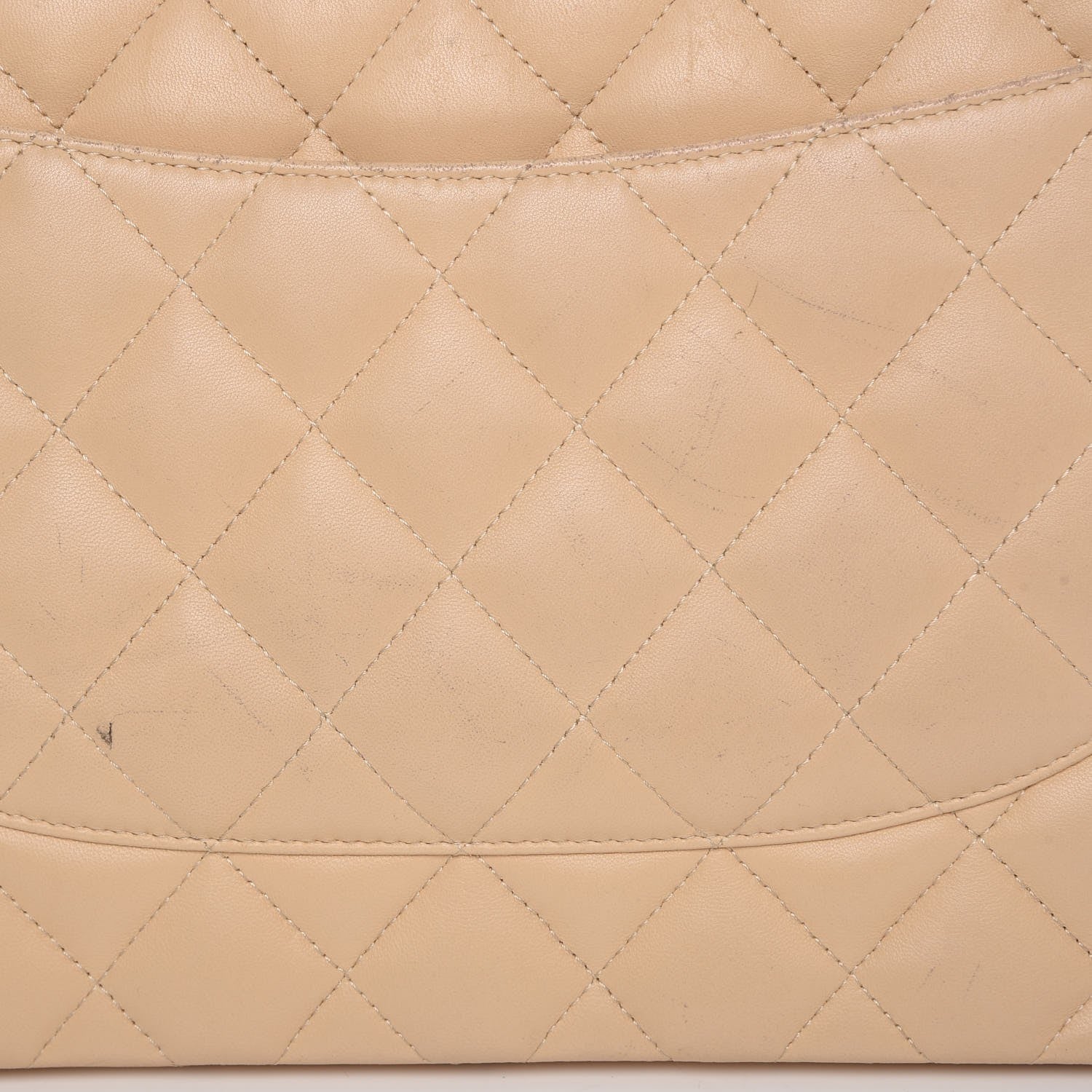 Chanel Lambskin Quilted Jumbo Double Flap Beige Clair 12 of 14