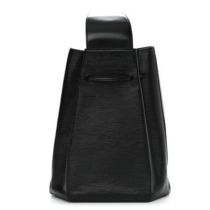 Louis Vuitton Epi Sac a Dos Drawstring Bag Black 3 of 10