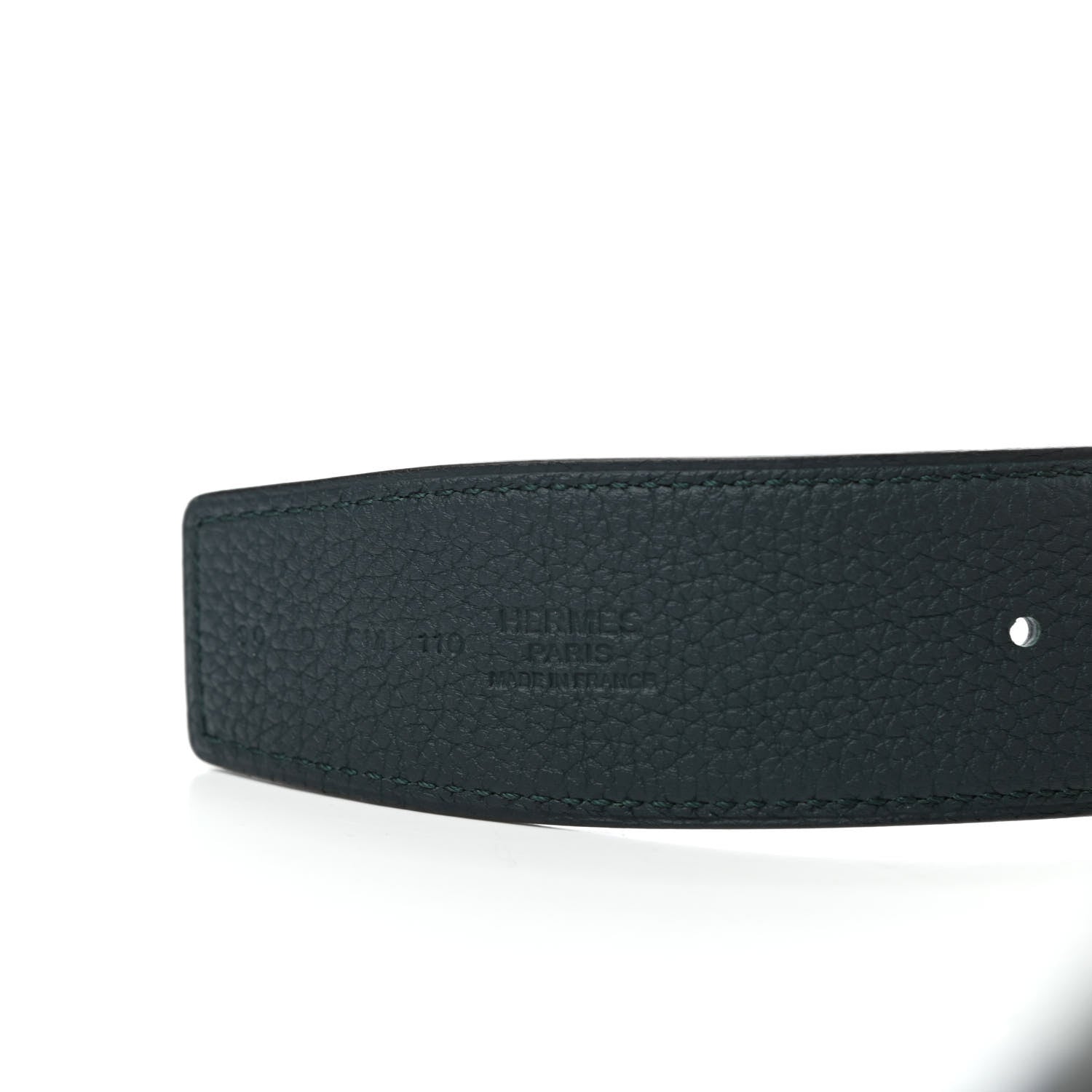 Hermes Swift Togo 32mm Belt Strap 110 Black Vert Fonce 3 of 3