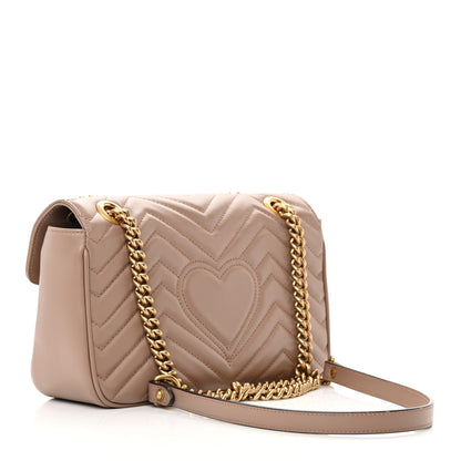 Gucci Calfskin Matelasse Small GG Marmont Shoulder Bag Porcelain Rose 3 of 11