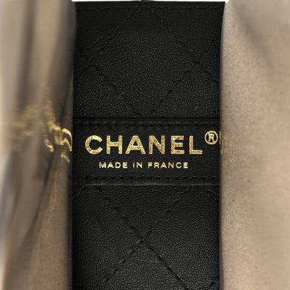Chanel Lambskin PVC Sand By The Sea Flap With Pearl Strap Black 6 of 12