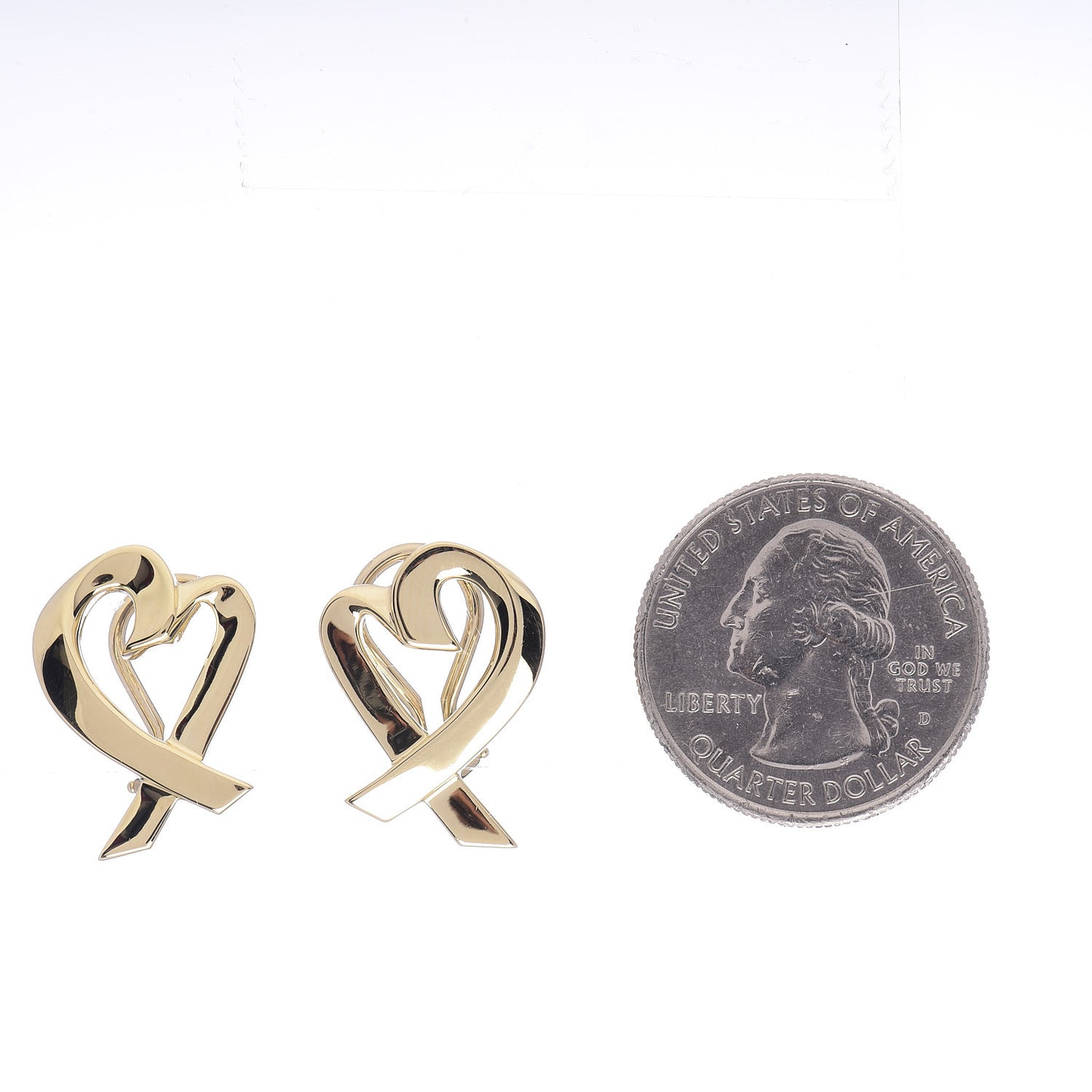 18K Yellow Gold Medium Paloma Picasso Loving Heart Clip-On Earrings