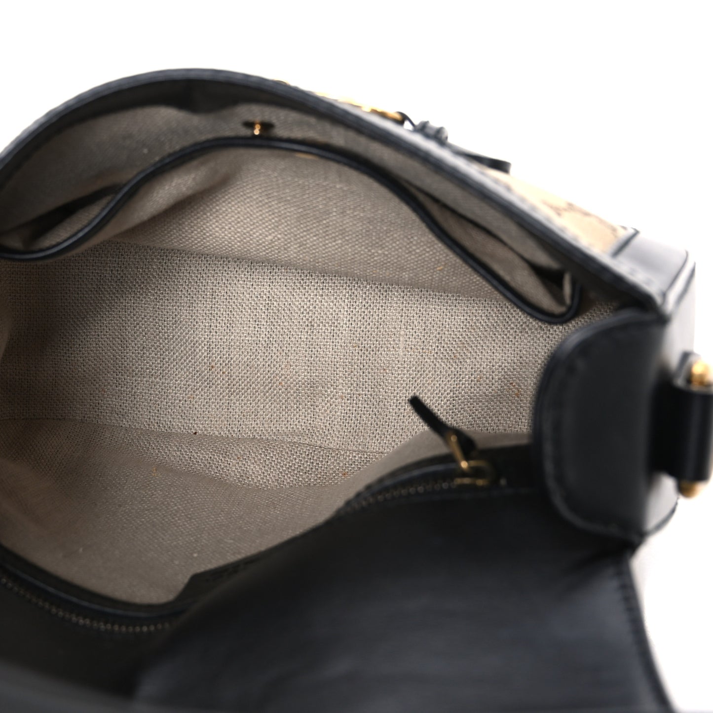 Monogram Ruinart Calfskin Medium Lady Web Shoulder Bag Beige Ebony Black