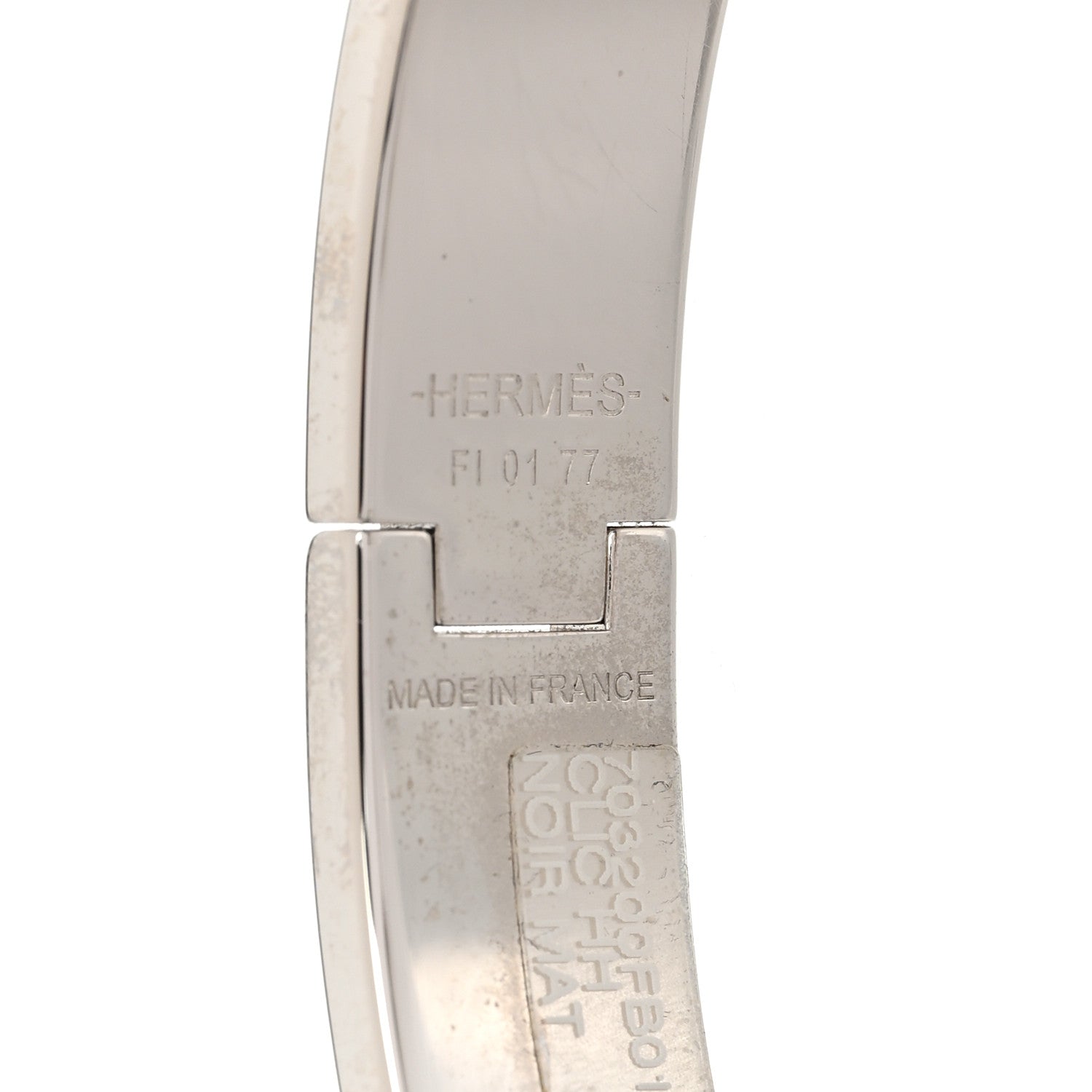 Hermes Matte Enamel Narrow Clic Clac HH Bracelet Black 4 of 5