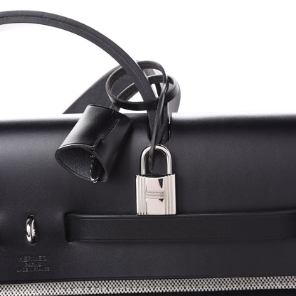 Hermes Toile H Berline Vache Hunter Herbag Zip 39 MM Black Ecru 12 of 20