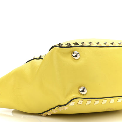 Valentino Garavani Vitello Mini Rockstud Tote Water Yellow 8 of 13