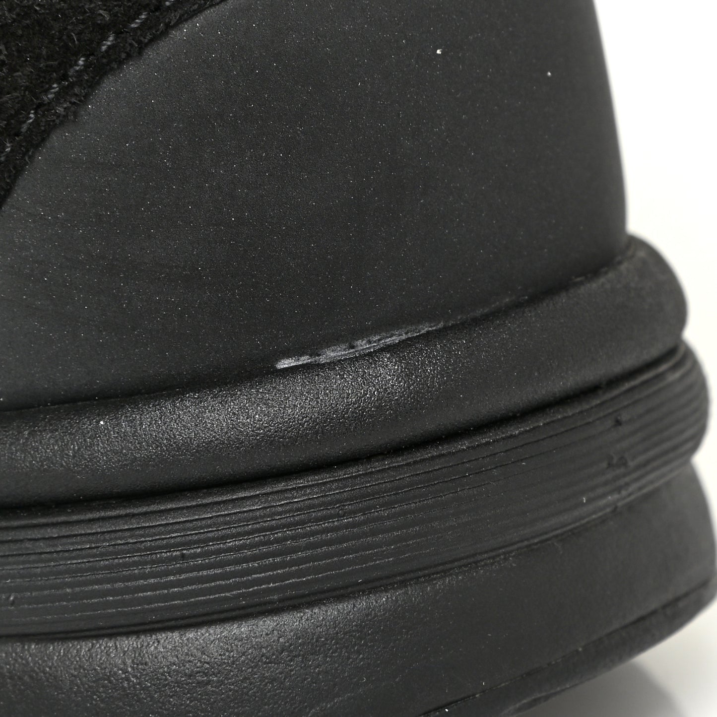 Nylon Calfskin Suede Calfskin CC Sneakers 39.5 Black
