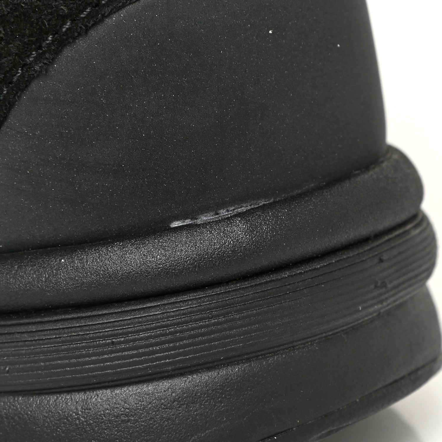 Chanel Nylon Calfskin Suede Calfskin CC Sneakers 39.5 Black 10 of 14