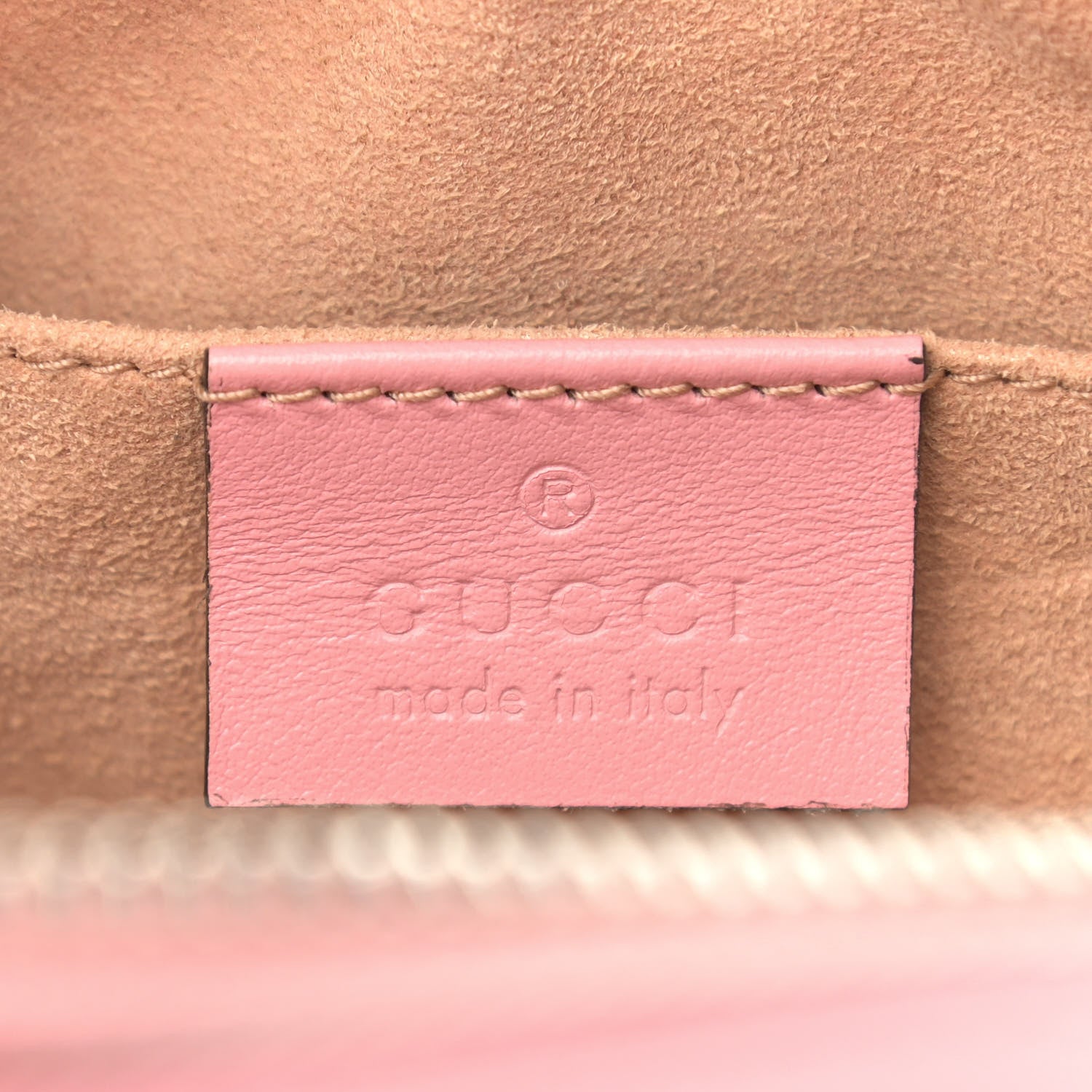 Gucci Calfskin Matelasse Mini GG Marmont Chain Shoulder Bag Wild Rose 6 of 11