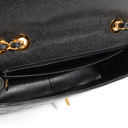 Chanel Caviar Quilted Jumbo Single Flap Black 5 of 8