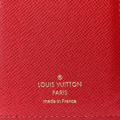 Louis Vuitton Damier Ebene Victorine Wallet Red 7 of 9
