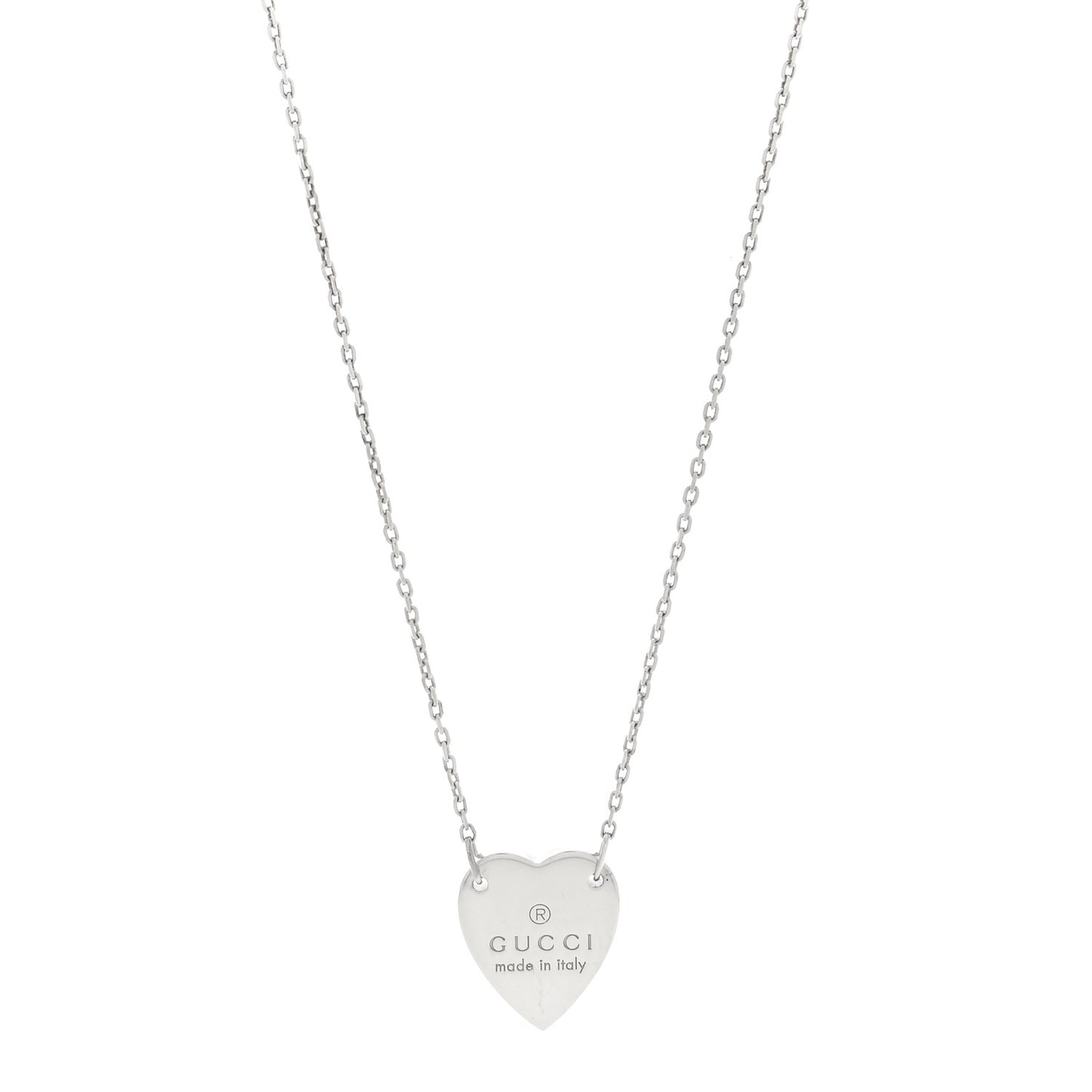 Sterling Silver Trademark Heart Pendant Necklace