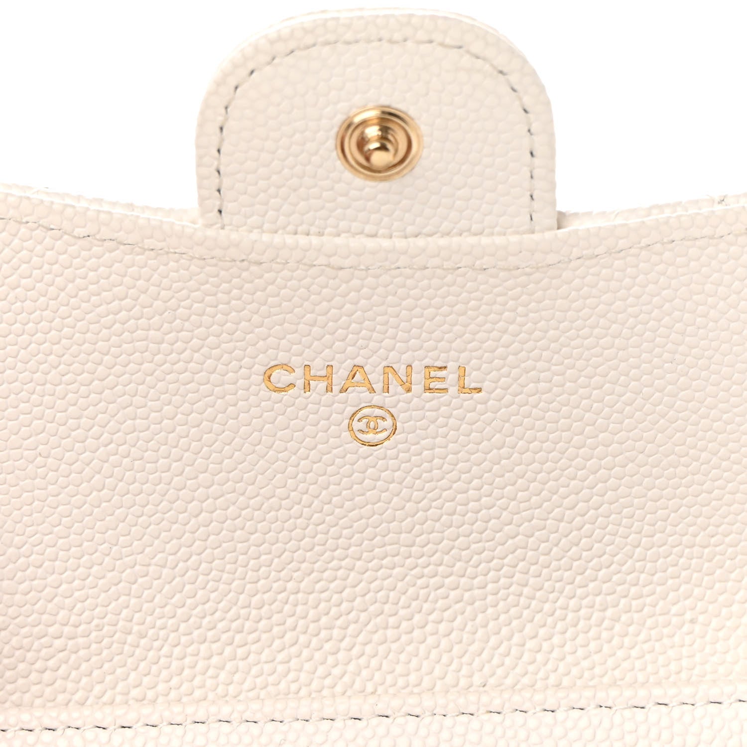 Chanel Caviar Quilted Flap Card Holder Wallet White 6 of 10