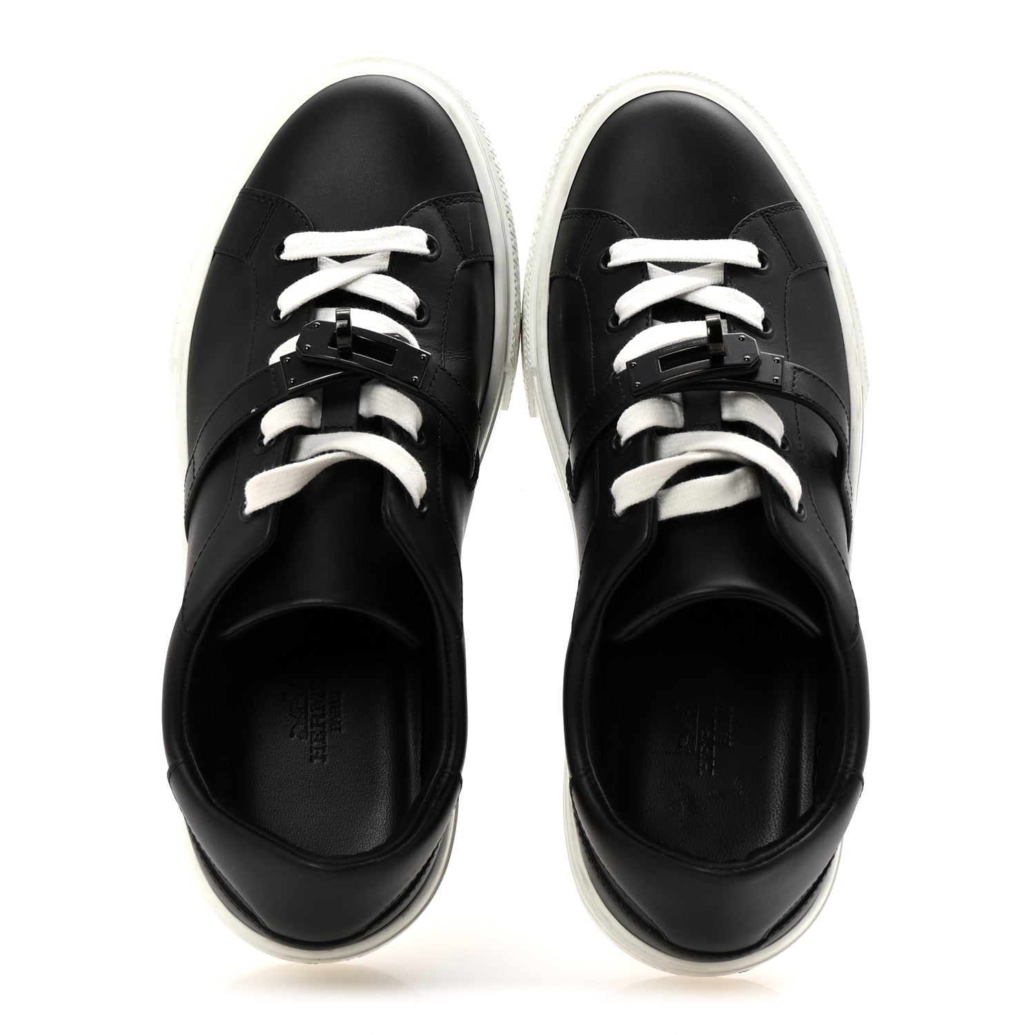 Hermes Calfskin Day Sneakers 38 Black 2 of 10