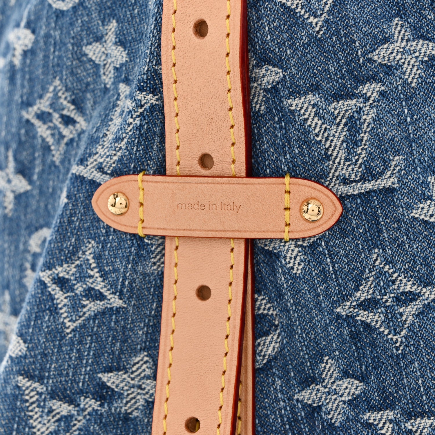 Louis Vuitton Monogram Denim CarryAll MM Blue 8 of 12