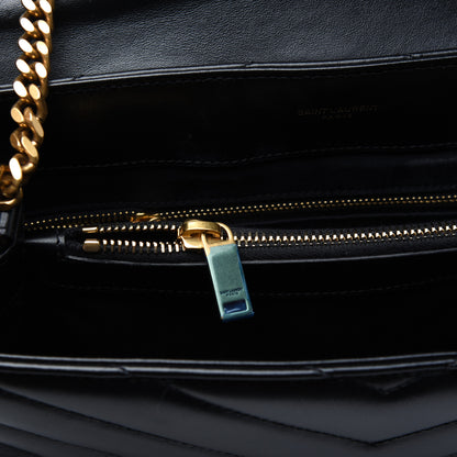 Saint Laurent Calfskin Y Quilted Monogram Medium Loulou Chain Satchel Black 14 of 19