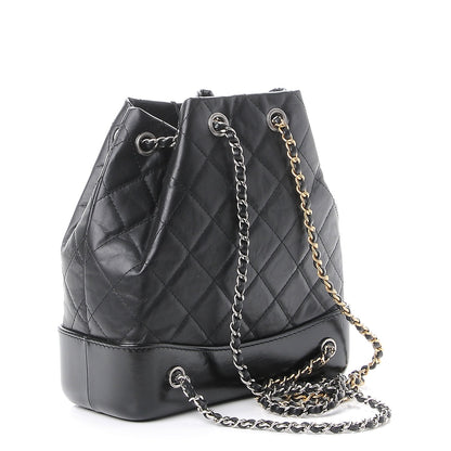 Chanel Aged Calfskin Quilted Gabrielle Backpack Black 3 of 8