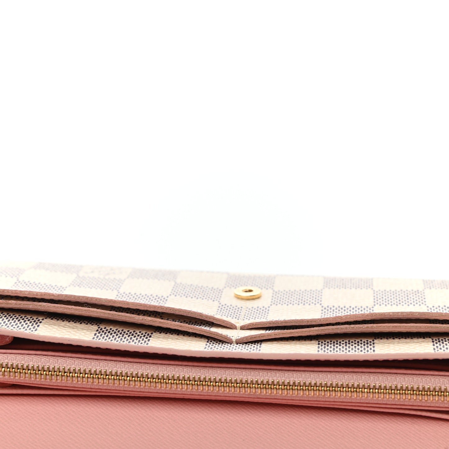 Damier Azur Sarah Wallet NM Rose Ballerine