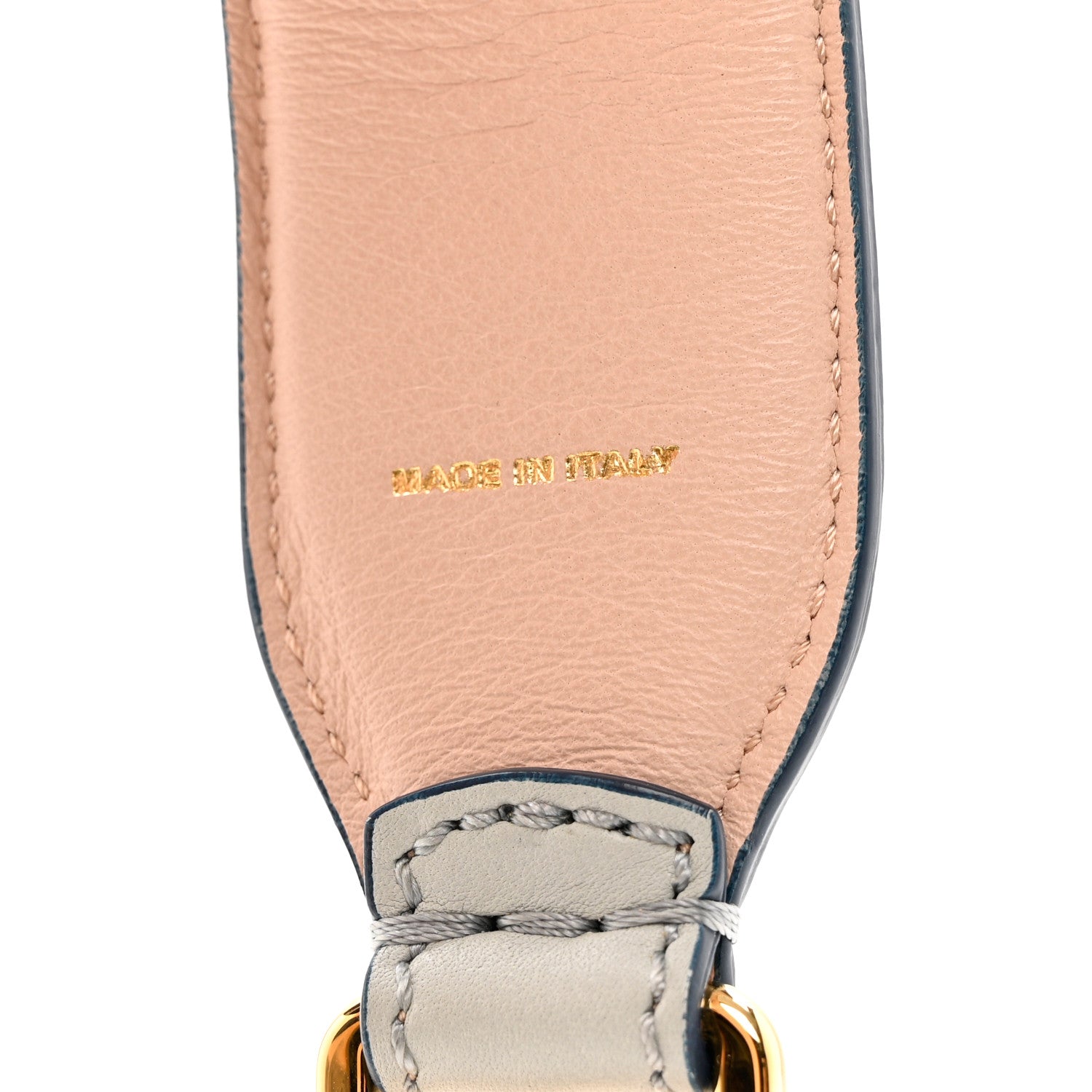 Fendi Vitello Dolce Plexiglass Bi-Color Studded Strap You Grigio Perla Plaster Multicolor 4 of 4