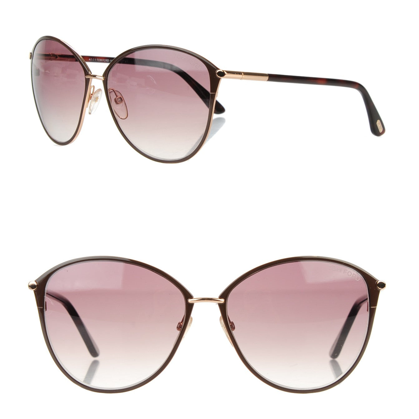 Penelope Vintage Round Sunglasses TF320 Brown