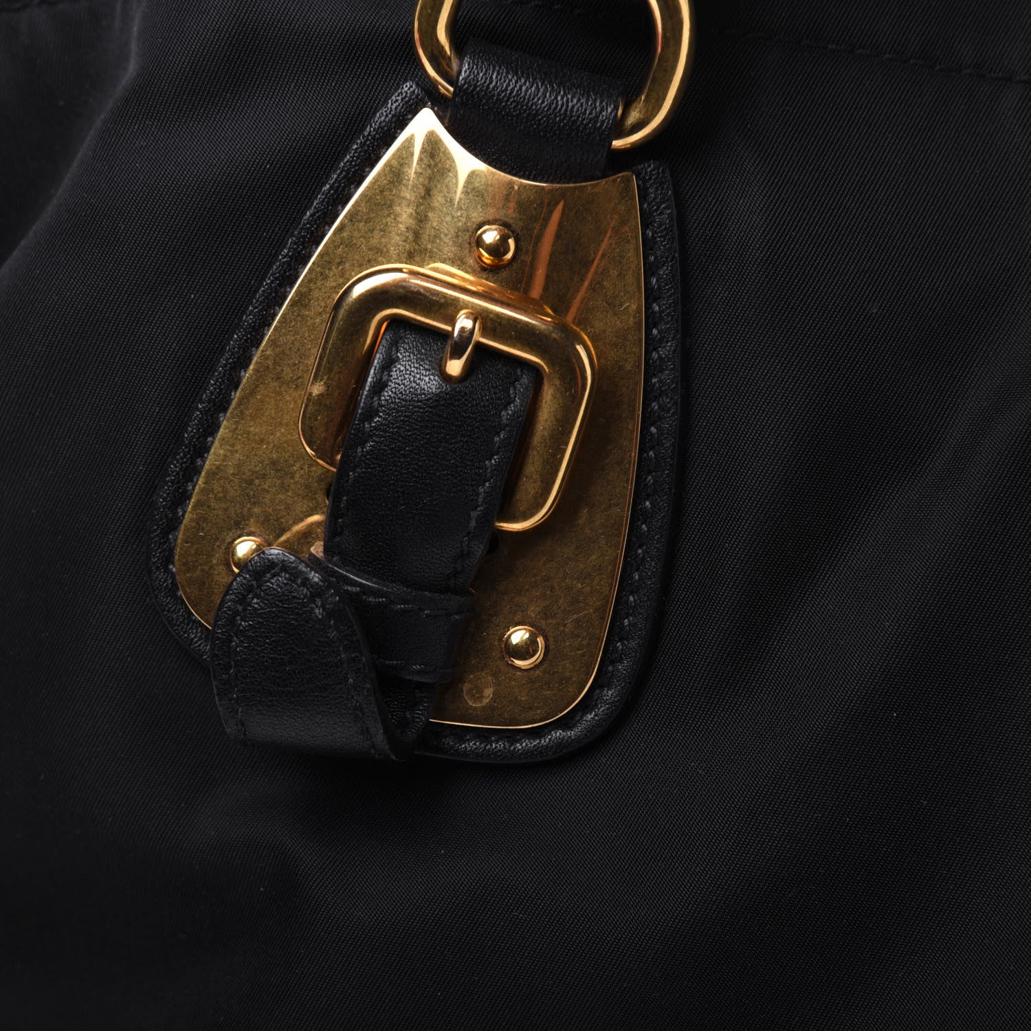 Prada Tessuto Nylon Soft Calf Tote Black 36 of 53