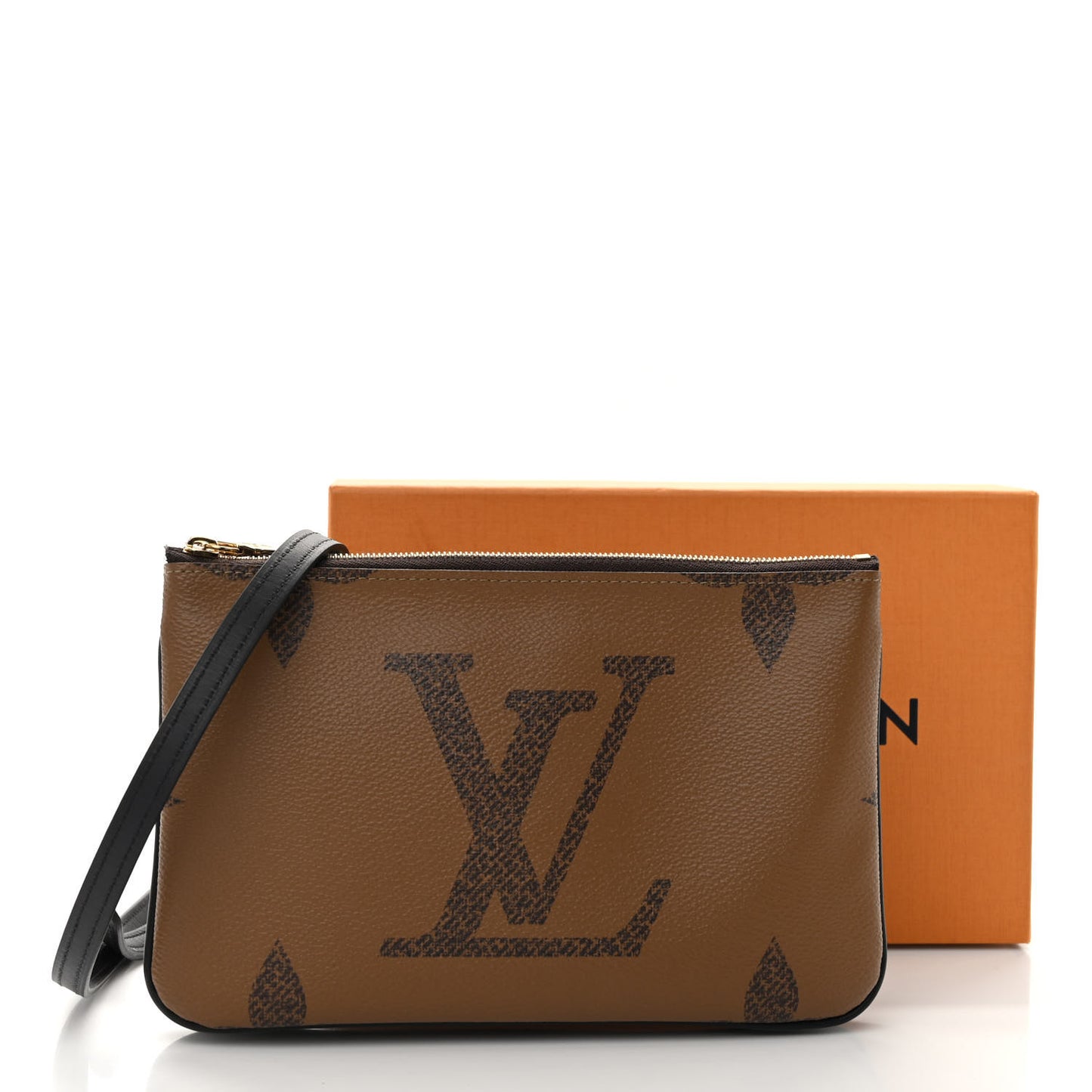 Reverse Monogram Giant Double Zip Pochette