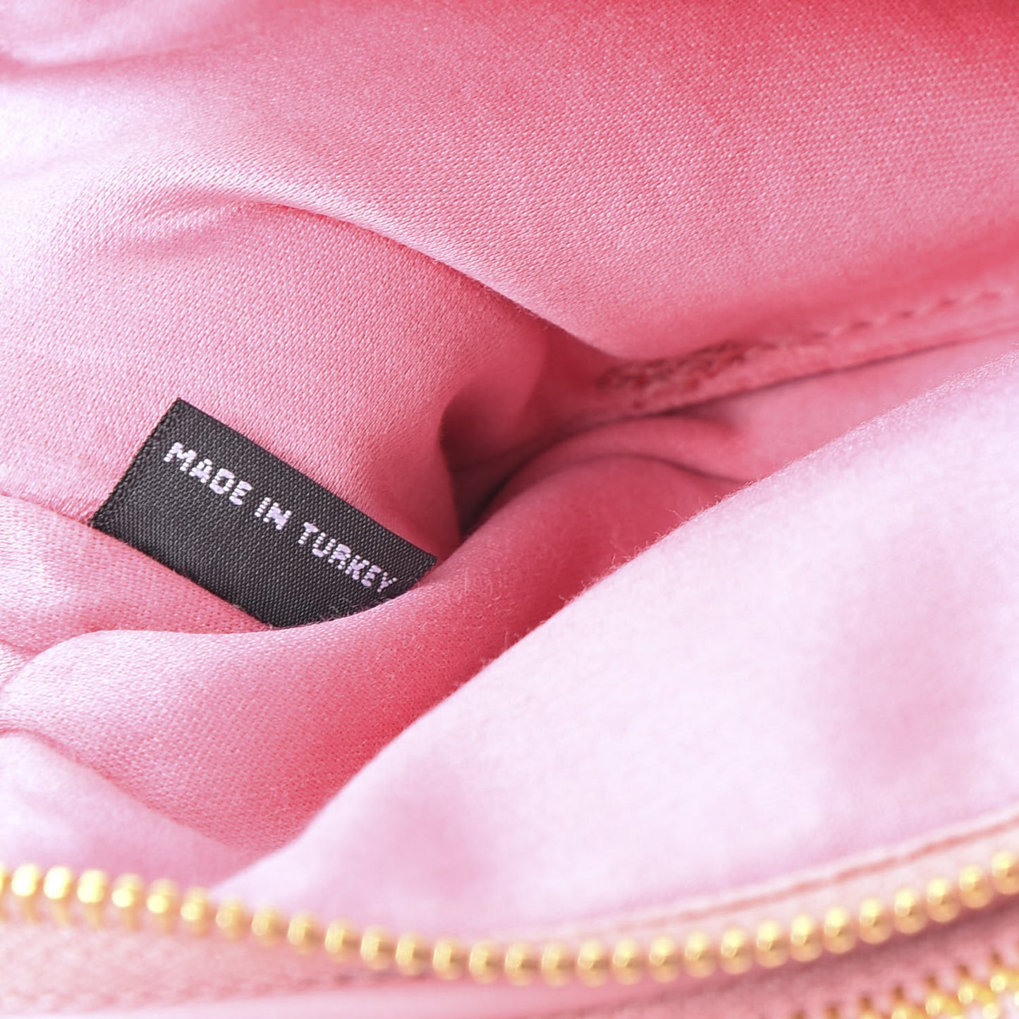 Nappa Matelasse Double Zip Pochette Clutch Rosa