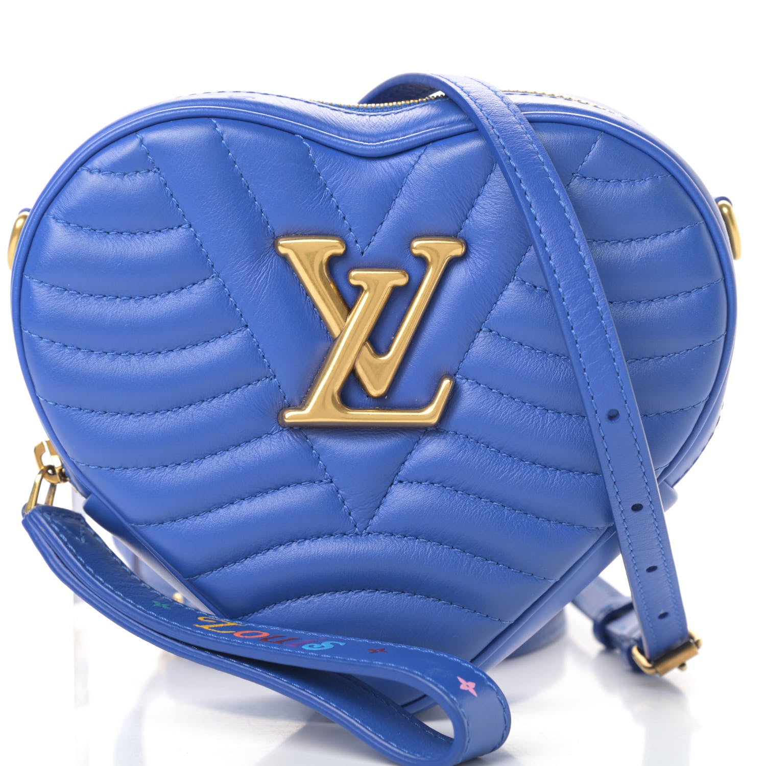 Louis Vuitton Calfskin New Wave Heart Bag Bleu Neon 8 of 12