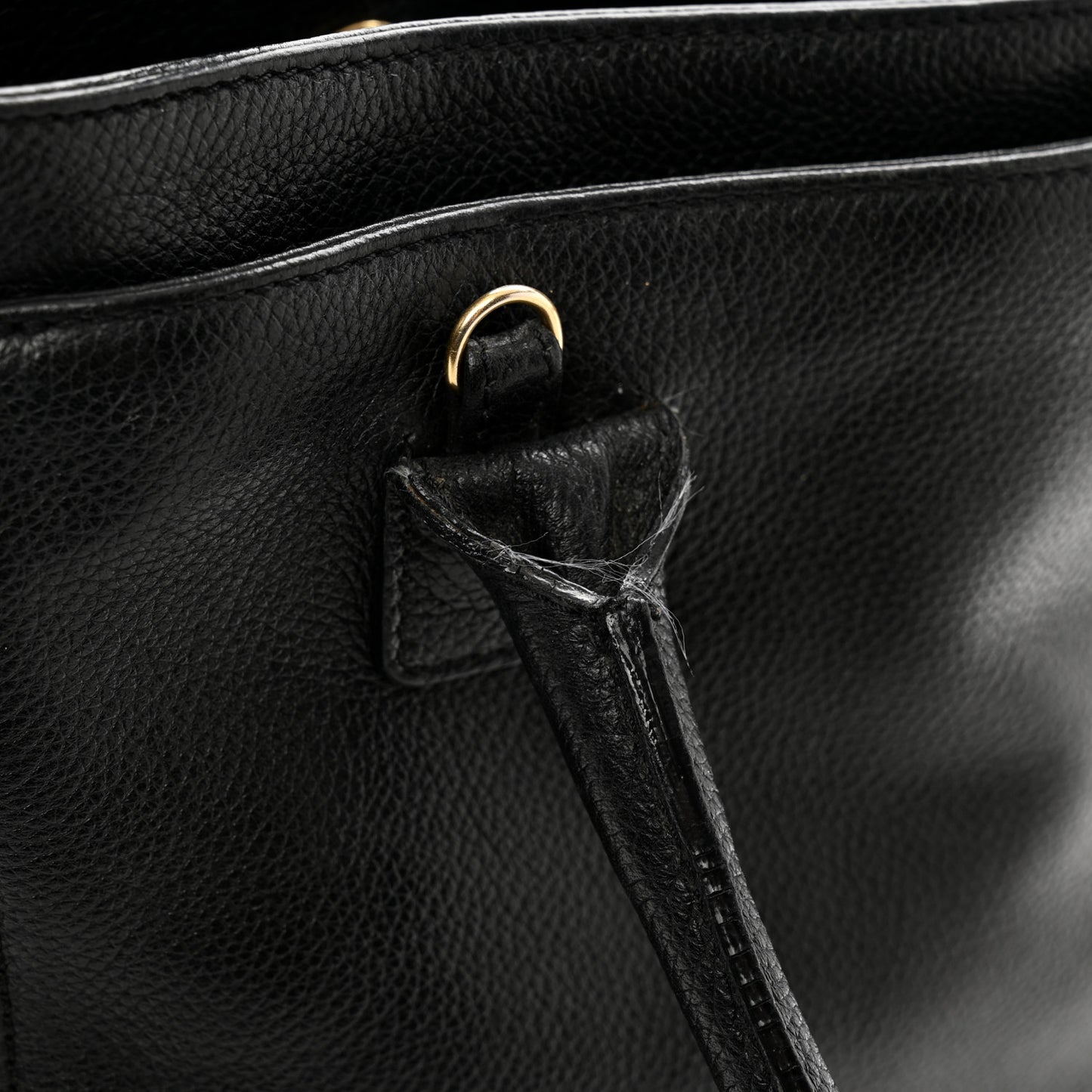 Calfskin Tall Cerf Tote Black