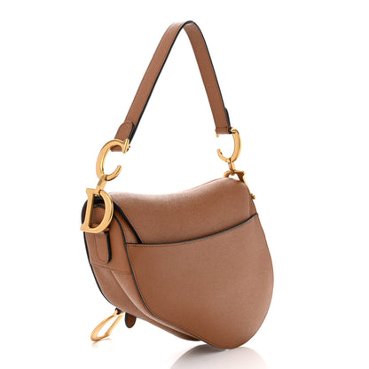 Christian Dior Grained Calfskin Saddle Bag Camello 2 of 8