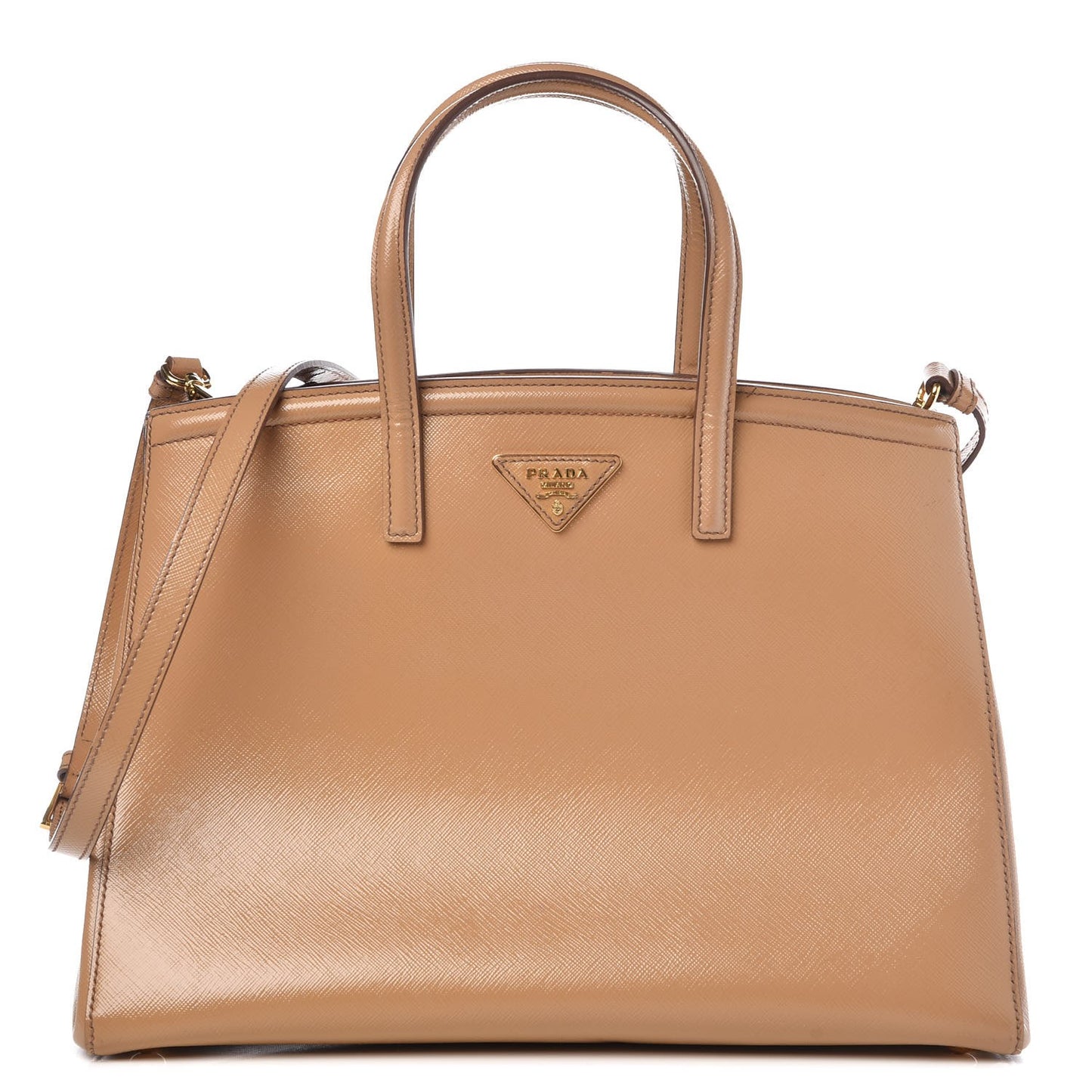 Saffiano Vernice Shopping Tote Cammeo