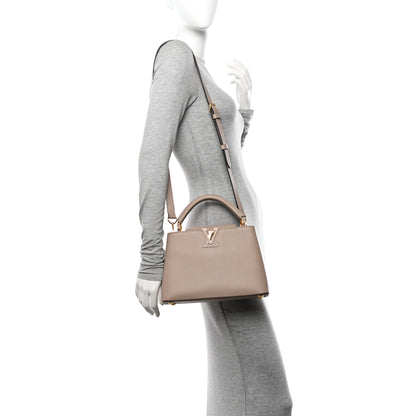 Louis Vuitton Taurillon Capucines BB Galet 2 of 11