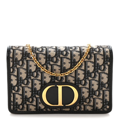 Christian Dior Oblique 30 Montaigne 2-In-1 Pouch Blue 1 of 9