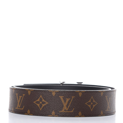 Louis Vuitton Calfskin Monogram 40mm LV Initiales Reversible Belt 85 34 Black 3 of 7