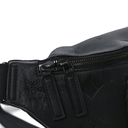 MCM Calfskin Maxi Monogram Fursten Belt Bag Black 13 of 14