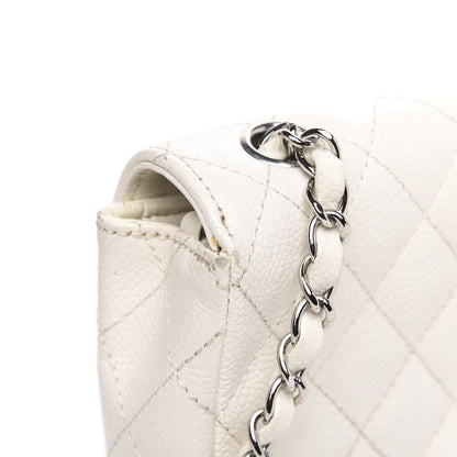 Chanel Caviar Quilted East West Flap White 11 of 14